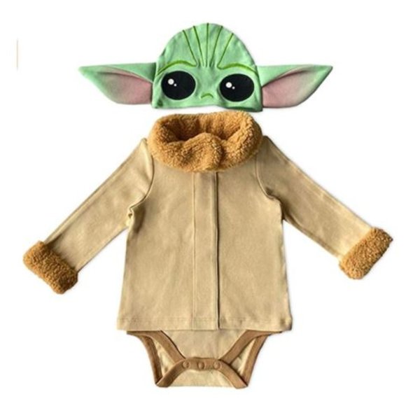 The Child Baby Yoda Costume Bodysuit - Picture 1 of 4